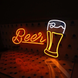 Великий неоновий напис Beer для магазинів розливного пива.