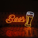 Неонова світлодіодна вивіска &laquo;Beer&raquo; 350х700 мм для оформлення пабів.