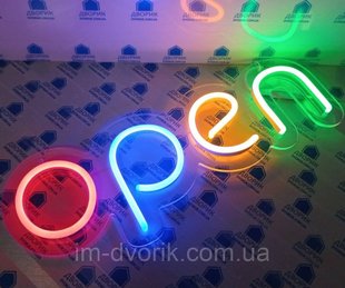 Неонова вивіска OPEN 180х500 мм