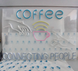Неонова світлодіодна вивіска "Coffee Connecting People" 600х900 мм на прозорій основі.
