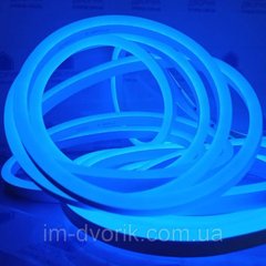 LED світлодіодний неон NEON синій 12B 2835 12V 12W/m IP65 8*16mm