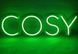 Неонова вивіска Cosy зелена 130&times;400 мм