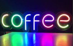 Вивіска Coffee неонова led neon RGB Smart 800х220мм з контролером та блоком живлення