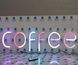 Неоновая светодиодная вывеска Coffee RGB Smart 220х800 мм | Dvorik Led