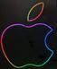 Неон Apple на прозорому акрилі
