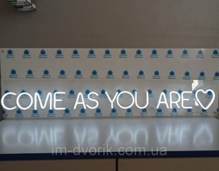 LED вивіска біла Come As You Are від Dvorik Led