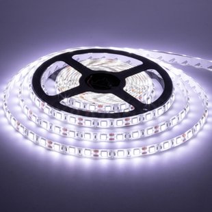 Стрічка світлодіодна (5 метрів) 12V smd5050 ІР65 6500К 14,4 W біла 60led герметична