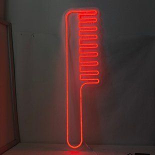 Неоновая LED Вывеска "Расческа" 1000х267 мм - Dvorik LED