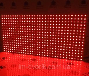 LED дисплей P10 16х32 червоний SMD, Червоний LED модуль SMD IP65 для зовнішніх екранів, Світлодіодний модуль Dvorik Led червоний