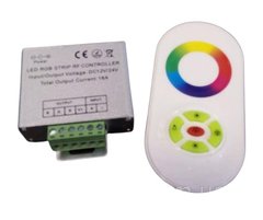 Контролер для світлодіодної стрічки Радіо RGB 18А 12-24V (білий сенсорний пульт) 55