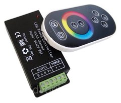 Контролер для світлодіодної стрічки RGB 18А 12V-24V Радіо - (чорний сенсорний пульт) 8 кнопок для освітлення #72