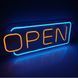 Неонова LED вивіска OPEN 200x485 мм жовта